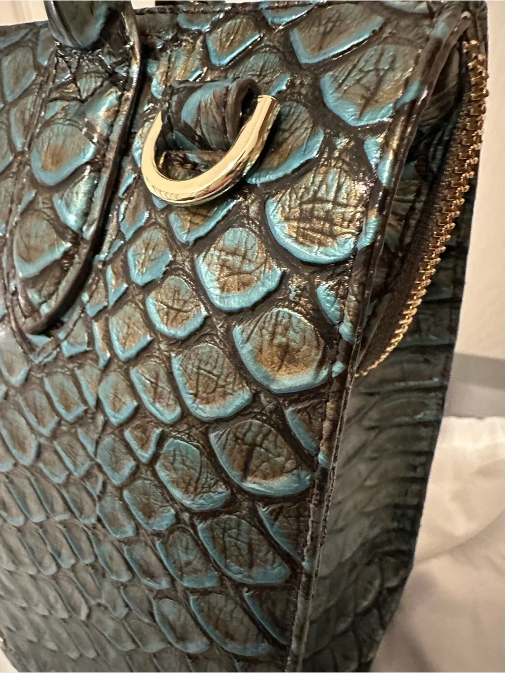 Brahmin Bird of Paradise Brasilia Large Caroline Leather Satchel